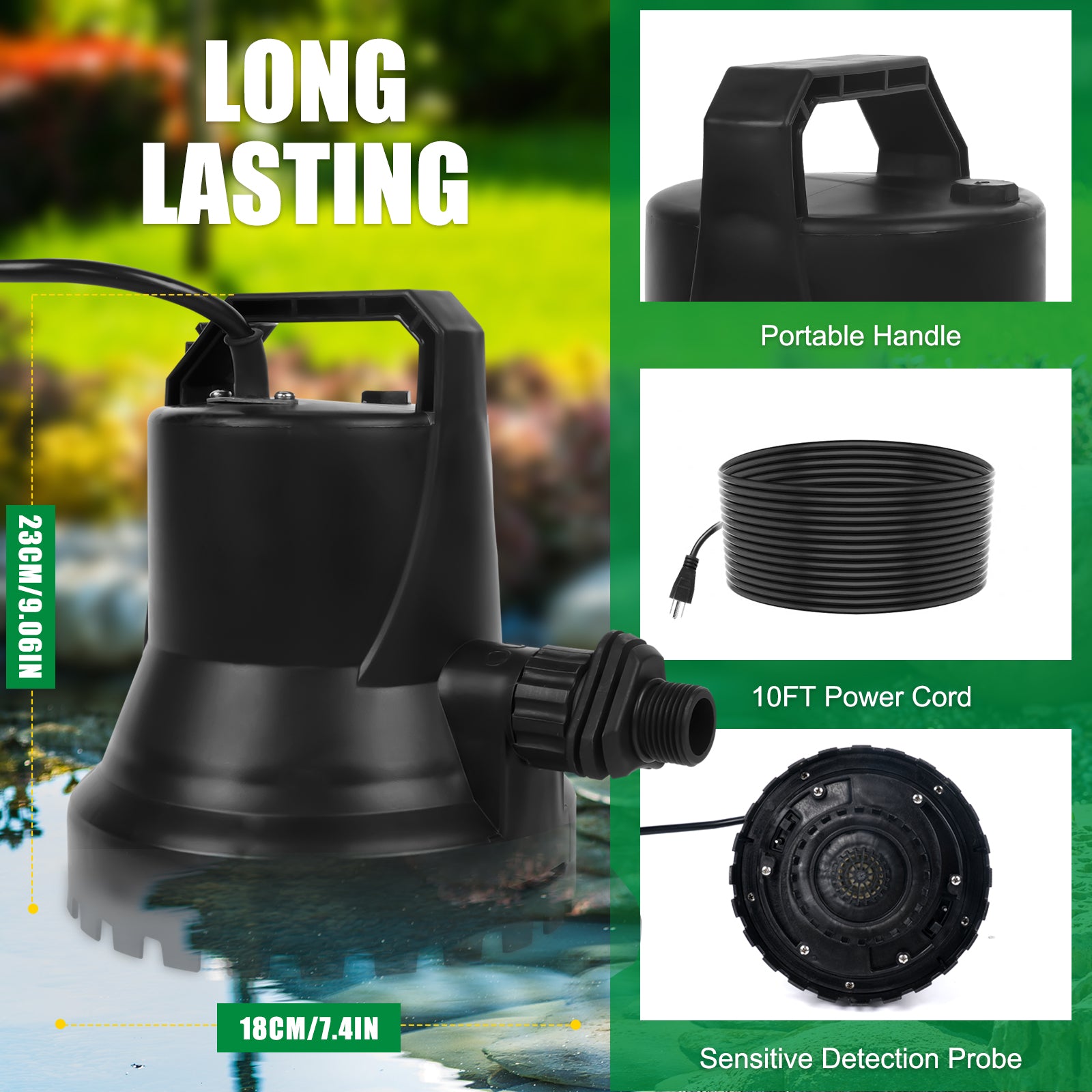 1/4 HP Automatic Pool Cover Pump